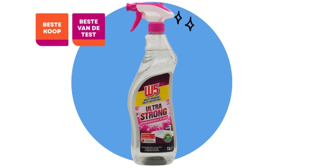 Badkamerreiniger W5 Multi Reiniger Badkamer Ultra Strong van Lidl, Beste van de test en Beste koop van Testaankoop